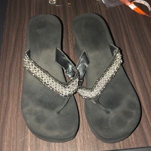Beaded flip flops